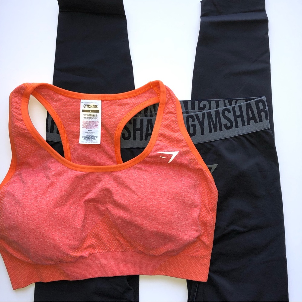 Gymshark M/L Fit Seamless Leggings & Vital Seamless 2.0 Sports Bra Set - Picture 1 of 11
